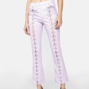 dELia*s Leather Flare Pants